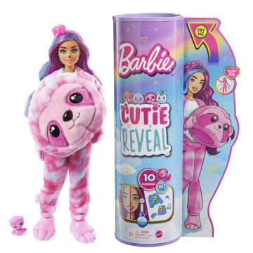 Barbie – Poupée Cutie Reveal-Costume De Paresseux Et 10 Surprises - Image 1 of 6