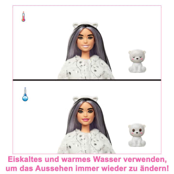 Barbie Cutie Reveal Schneefunkel Puppe Mit Polarbär-Plüschkostüm