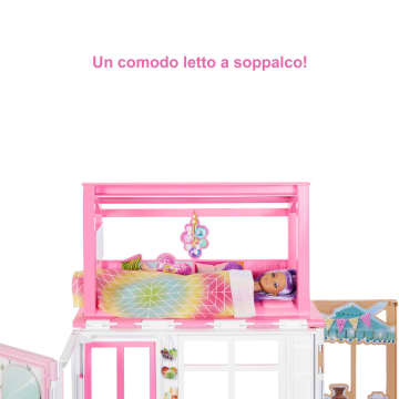 Barbie Casa Delle Bambole Con Bambola, 2 Piani E 4 Aree Gioco, Completamente Arredata, Dai 3 Ai 7 Anni - Image 5 of 8