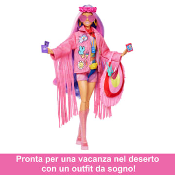 Barbie Extra Fly Bambola viaggiatrice con look a tema deserto