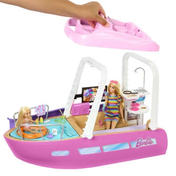 Barbie Boot Met Zwembad En Glijbaan, Droomboot Speelset En Accessoires