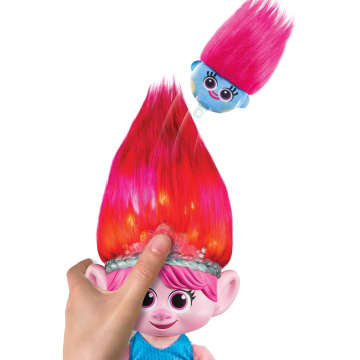 Peluche Hair Pops Reina Poppy Espectáculo Sorpresa, Inspirado En Trolls 3: Todos Juntos De Dreamworks, Con Luces, Sonidos Y Accesorios