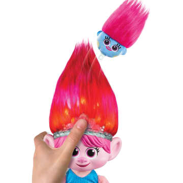 Peluche Hair Pops Reina Poppy Espectáculo Sorpresa, Inspirado En Trolls 3: Todos Juntos De Dreamworks, Con Luces, Sonidos Y Accesorios - Image 5 of 6