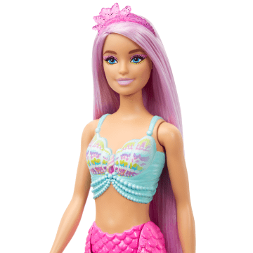 Barbie Zeemeerminpop Met Fantasiehaar Van 18 Cm En Accessoires Voor Stijlplezier - Image 4 of 6