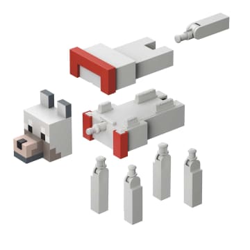 Minecraft Lupo Personaggio Large Fusion Assemblabile - Image 4 of 6