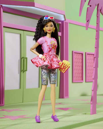 Barbie Barbie Rewind Bambola, Capelli Neri, Serata Cinema Ispirata Agli Anni '80 - Image 5 of 6