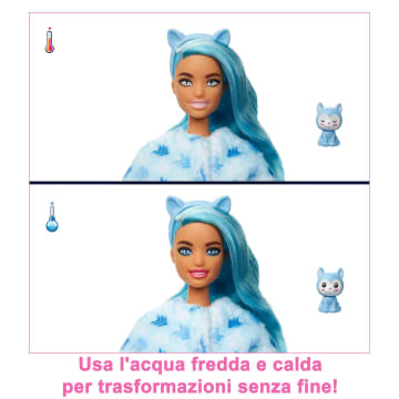 Barbie Cutie Reveal Magia D'Inverno Bambola Con Costume Da Husky Di Peluche - Image 3 of 6