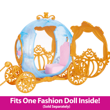 Disney Princess Cinderella's Rolling Carriage & Horse With Brushable Mane & Tail