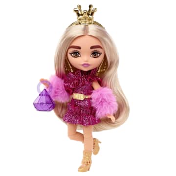 Barbie – Poupée Extra Mini N° 6, Avec Tenue, Accessoires, Socle