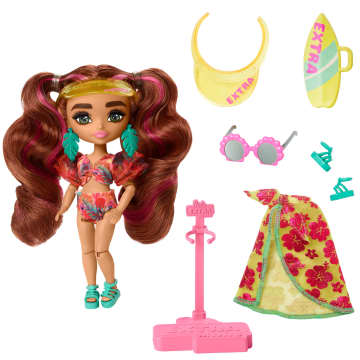 Barbie - Mini Barbie Extra Cool - Poupée voyage en tenue de plage - Image 1 of 7