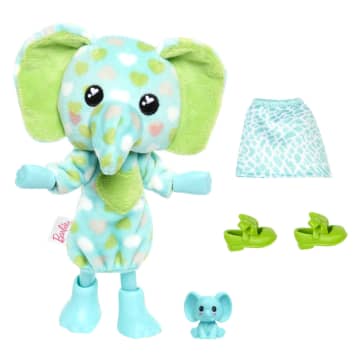 Barbie Small Dolls and Accessories, Cutie Reveal Chelsea Elephant Doll, Jungle Series