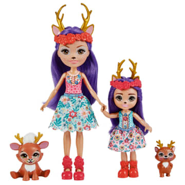 Enchantimals Hermanas Danessa y Danetta Deer Muñecas con mascotas ciervo de juguete - Image 1 of 6