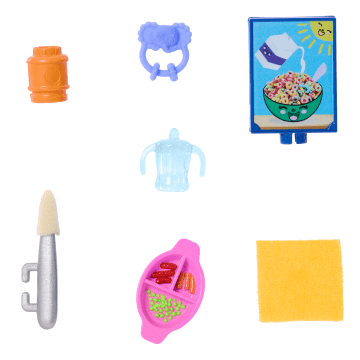 Barbie Skipper Babysitters Inc Speelset, Inclusief Pop, Baby En Maaltijdaccessoires, 10-Delige Set