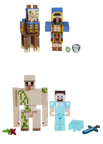 Minecraft – Assortiment Coffret 2 Figurines– Créer-Un-Bloc