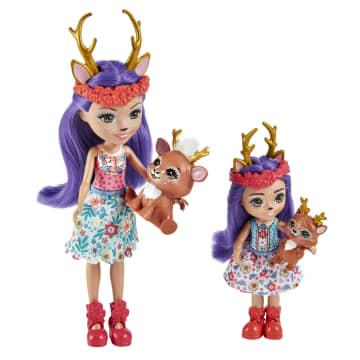 Enchantimals Hermanas Danessa y Danetta Deer Muñecas con mascotas ciervo de juguete - Image 3 of 6