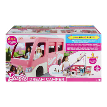 Barbie Supercaravana Dreamcamper 2022 Coche para muñecas con tobogán y accesorios de juguete - Image 6 of 6