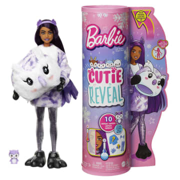 Barbie Cutie Reveal Snowflake Sparkle Avec Costume De Chouette Doux - Imagen 1 de 8