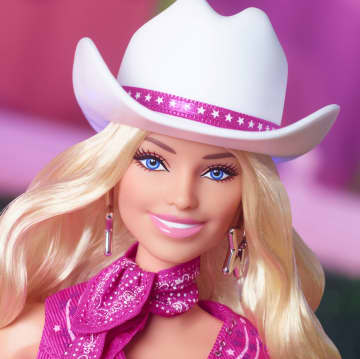 Barbie Signature The Movie, Margot Robbie als Barbie Puppe zum Film im pinken Western-Outfit mit Cowboyhut - Bild 2 von 6