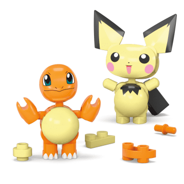 Mega Pokémon Set Di Giocattoli Da Costruire Con 2 Action Figure (40 Pezzi), Confezione Da 2 Poké Ball, Per Bambini