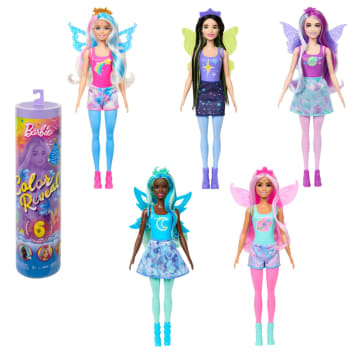 Barbie Color Reveal Poupée Avec 6 Surprises, Rainbow Galaxy - Image 1 of 6