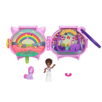 Polly Pocket Pet Connects Cofanetto Animale Impilabile, A Forma Di Animale, 2 Cuccioli (Uno Con Un Ciuffetto Di Pelo) E Pettine - Image 13 of 16