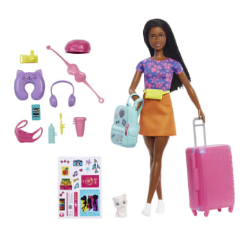 Barbie® Brooklyn Seyahatte Bebeği ve Aksesuarları