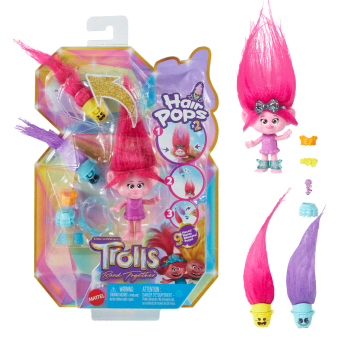 Dreamworks Trolls Band Together Hair Pops Small Dolls & Accessories, Toys Inspired By The Movie