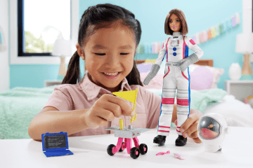 Barbie 65th Anniversary Careers Astronaut Doll & 10 Accessories Including Rolling Rover & Space Helmet