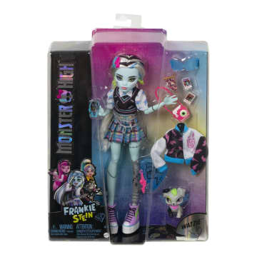 Monster High Κούκλα, Φράνκι Με Ζωάκι, Μπλε Και Μαύρα Μαλλιά Με Ανταύγιες - Image 6 of 6