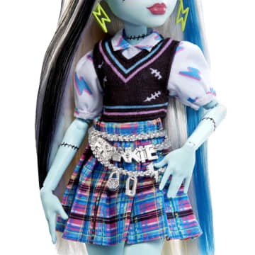 Monster High Κούκλα, Φράνκι Με Ζωάκι, Μπλε Και Μαύρα Μαλλιά Με Ανταύγιες - Image 4 of 6