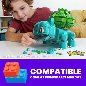 Conjunto De Construcción Bulbasaur Gigante De Pokémon De Mega 1 Figura De Acción (355 Piezas), Para Niños Y Niñas - Imagen 3 de 6