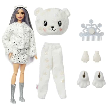 Barbie Cutie Reveal Magia D'Inverno Bambola Con Costume Da Orso Polare Di Peluche - Image 1 of 6