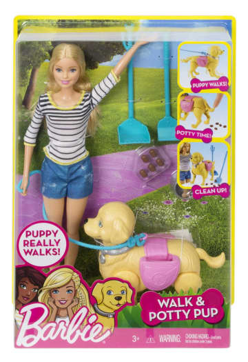 Barbie Hundespaziergang Barbie Puppe & Hündchen - Bild 6 von 6