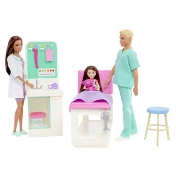 Barbie Clinique - Coffret avec 4 poupées