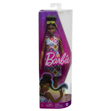 Barbie-Barbie Fashionistas 210-Poupée Bun Et Robe Crochet Dos Nu - Imagen 6 de 7