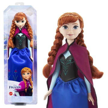 Disney Die Eiskönigin Spielzeug, Anna-Modepuppe mit Accessoires - Bild 1 von 6