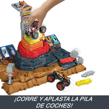 Hot Wheels Monster Trucks Arena Smashers BONE SHAKER ULTIMATE CRUST YARD Conjunto de juego - Imagen 3 de 7