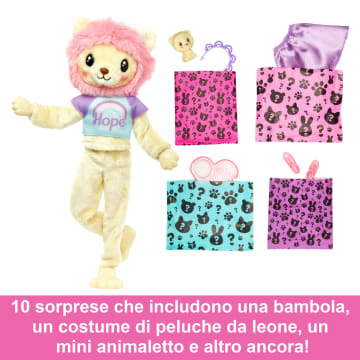 Barbie Cutie Reveal Serie Pigiamini Bambola Leone Di Peluche - Image 3 of 6