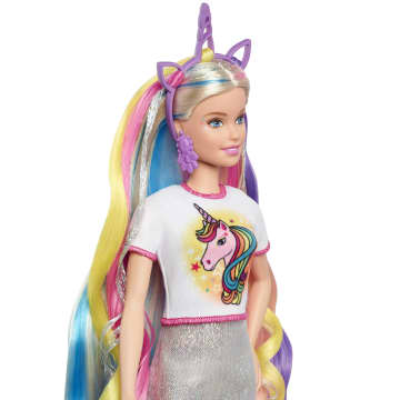 Кукла Barbie Мода Радужные волосы (со съемными прядями)