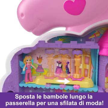 Polly Pocket, Salone Di Bellezza Unicorno Arcobaleno Playset Con 2 Bambole E Oltre 20 Accessori, Mini Giocattoli - Image 7 of 8