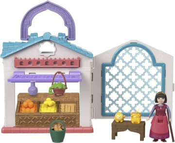 Disney's Wish Dahlia's Rosas Marketplace Playset, Dahlia Micro Doll, Star Figure & 9 Accessories