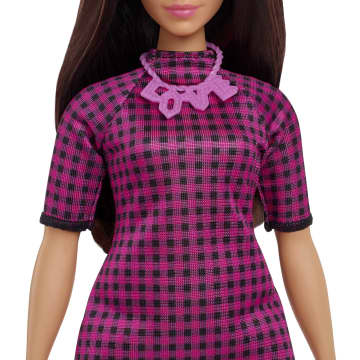 Barbie Fashionistas Puppe Im Pink-Schwarz-Karierten Kleid - Bild 4 von 6
