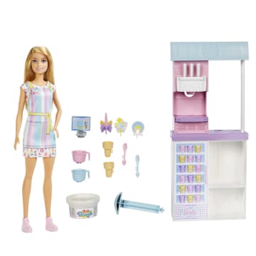 Barbie Eisdiele Spielset Mit Puppe (Blond)