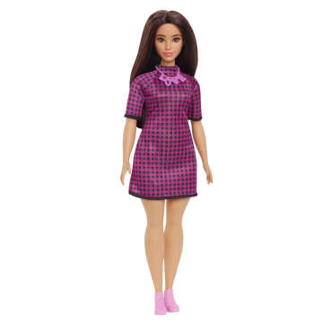 Barbie Fashionistas Puppe Im Pink-Schwarz-Karierten Kleid - Bild 1 von 6