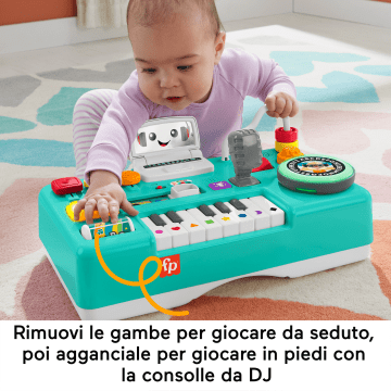 Fisher-Price Ridi E Impara Consolle Per Dj Gioca E Impara, Giocattolo Musicale Educativo Per Neonati E Bambini Ai Primi Passi, Versione Multilingue - Image 5 of 6