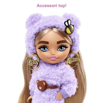 Barbie Extra Minis Bambola N. 4 (14 Cm) Con Abito, Accessori E Piedistallo