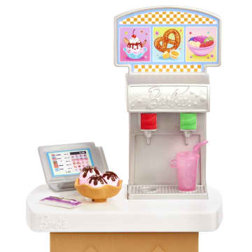 Barbie Skipper Doll and Snack Bar Playset with Color-Change Feature and Accessories, First Jobs