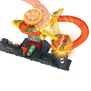 Hot Wheels City Pizza Slam Cobra-Aanval Speelset Met Speelgoedauto Op Schaal Van 1:64