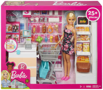 Barbie® Süpermarkette Oyun Seti