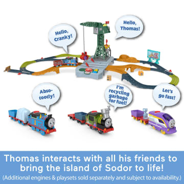 Thomas & Friends Talking Thomas Toy Train, Motorized Engine With Phrases & Sounds, Uk Version